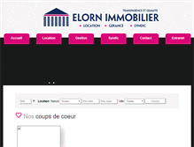 Tablet Screenshot of elorn-immobilier.com